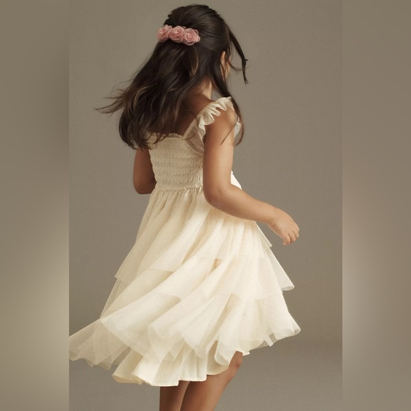 NWT Rylee + Cru Valentina Tiered Tulle Flower Girl Dress - Picture 6 of 8